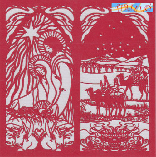 NATALE - Cartoncino per biglietto o decorazione Natale - 15x15 cm
