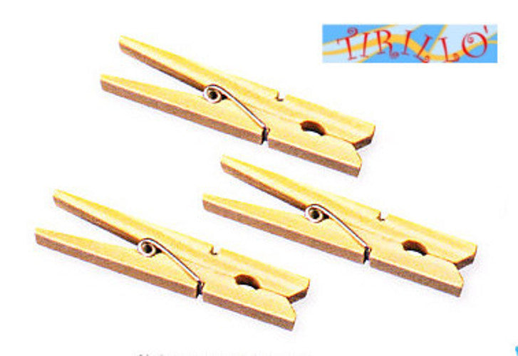 DECORAZIONE - 50 mollette piccole di legno - 4,5 cm