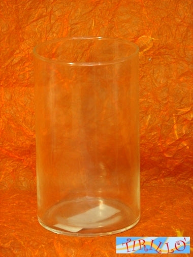 DECORAZIONE - Vaso vetro cilindrico porta candele porta oggetti- 9x14,9 cm 2 pz