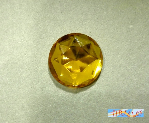 BIGIOTTERIA - 10 strass cabochon in plexiglass 20 mm - Topaz