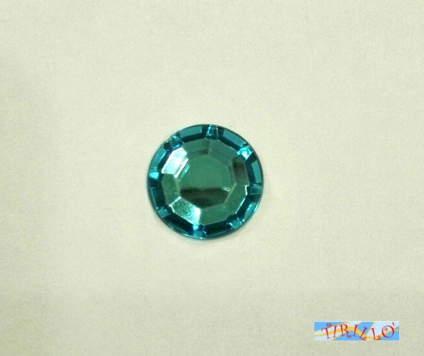 BIGIOTTERIA - 20 strass cabochon plexiglass 10 mm - Turchese