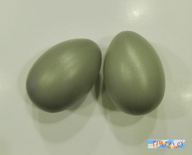 PASQUA - 5 uova di plastica colorate 6 cm - Argento satinato