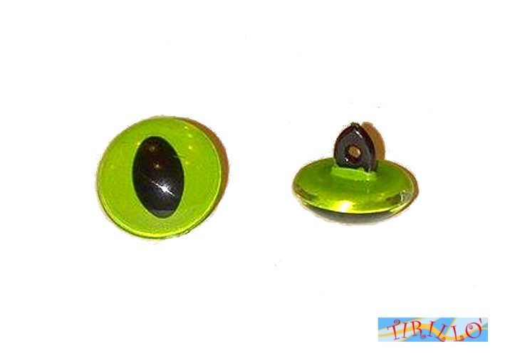 PUPAZZI - 4 occhi da gatto 16 mm - verde