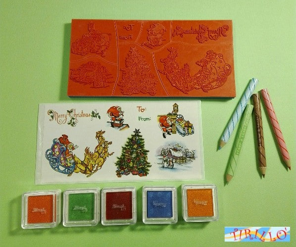 BULLET JOURNAL NATALE DECO - Set creativo vintage timbri e adesivi di Natale
