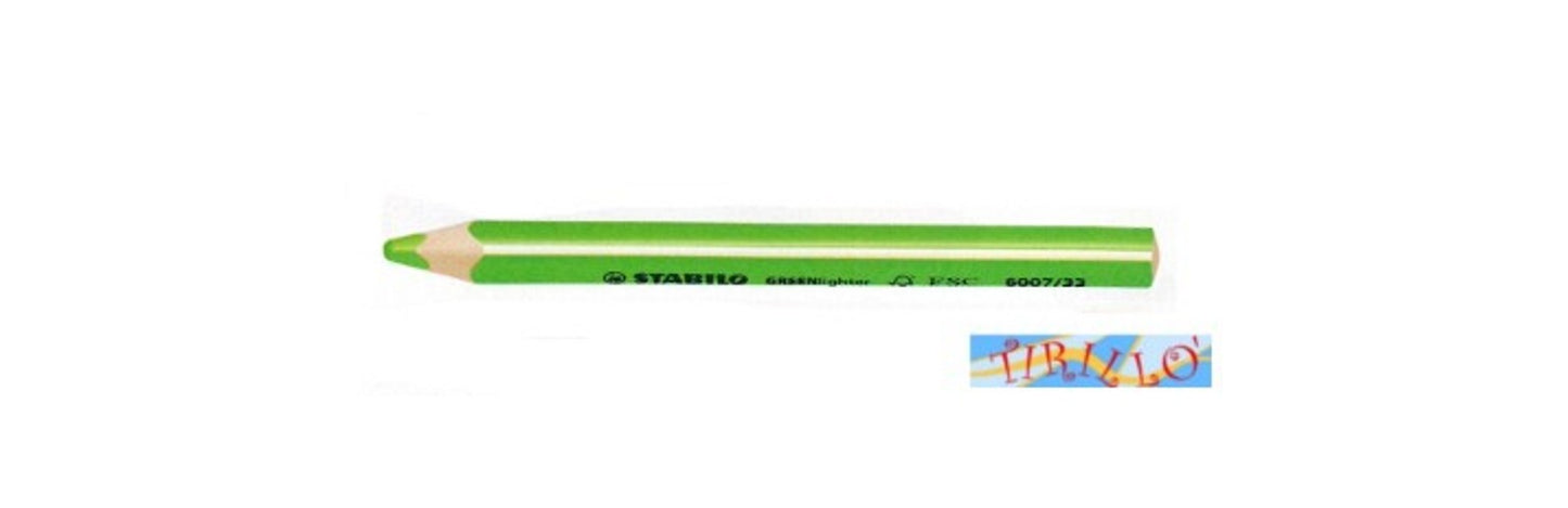 CARTOLERIA UFFICIO - Evidenziatore matita Stabilo - Verde 2 pz