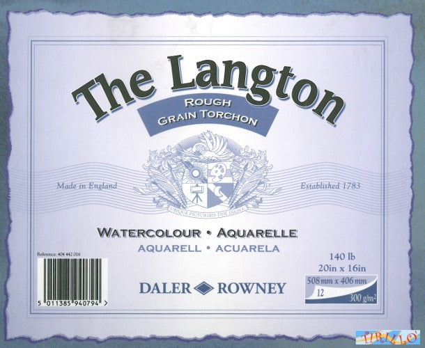 PITTURA AD ACQUERELLO - Album acquerello Daler Rowney 12 fogli 508x406 mm ruvido