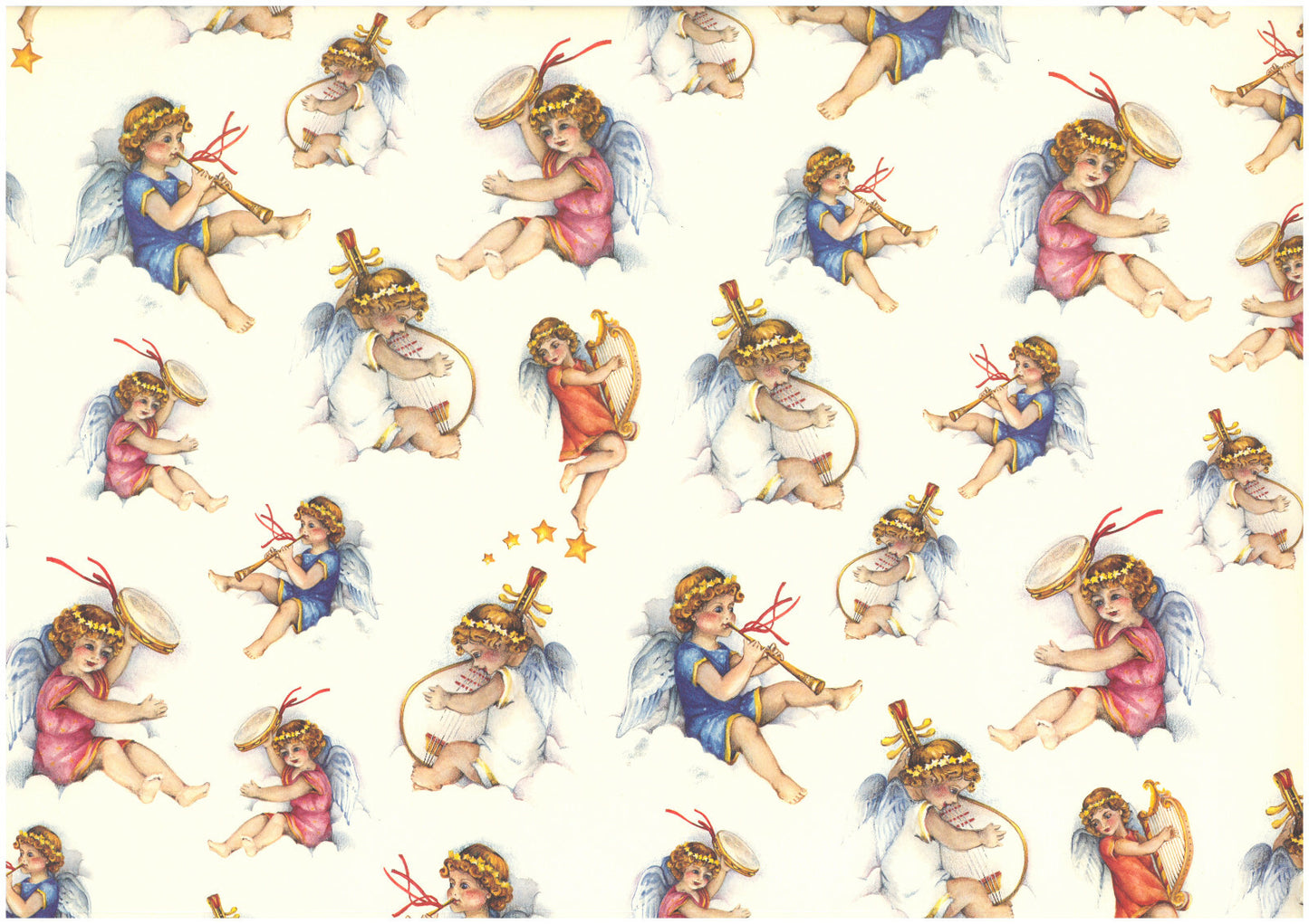 2 fogli carta découpage/cartonaggio legatoria 50x70 cm-Angioletti