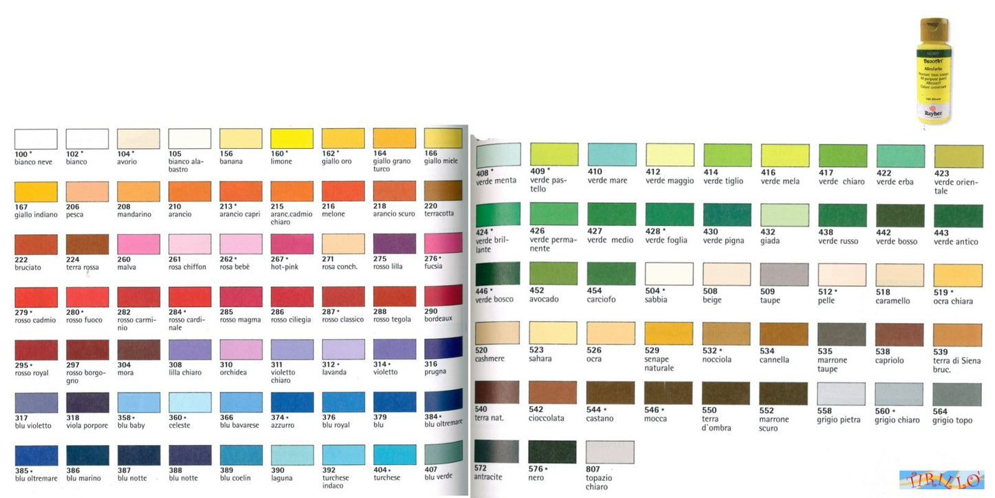 DECORAZIONE PITTURA - 2 tubetti colore acrilico Rayher 59ml - 508 Beige