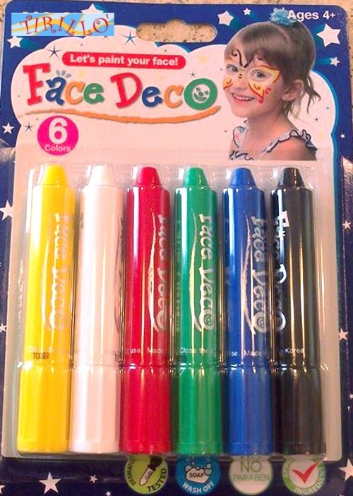CARNEVALE TRUCCABIMBI TEATRO - 6 pastelli matite trucco per viso Face Deco