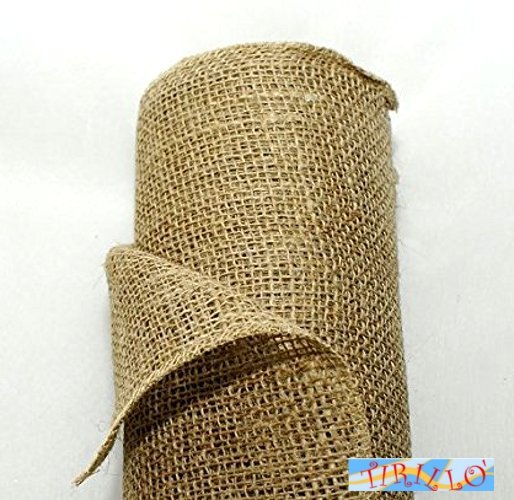 MERCERIA CUCITO - 1 metro x 122 cm di juta- Naturale grezzo