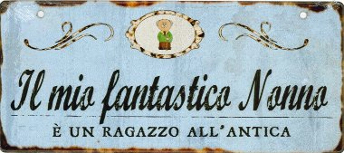 GADGETS - Targa decorativa in alluminio - Il mio fantastico nonno