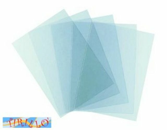 CARTOLERIA - 100 acetati copertine trasparenti in pvc per rilegare - formato A4