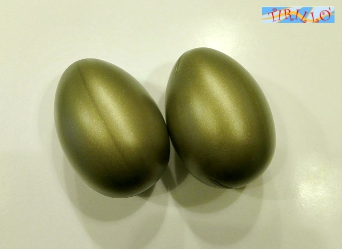 PASQUA - 10 uova di plastica colorate 6 cm - Oro satinato