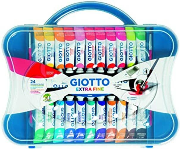 PITTURA - Valigetta/tavolozza da 24 tempere Giotto + 2 pennelli