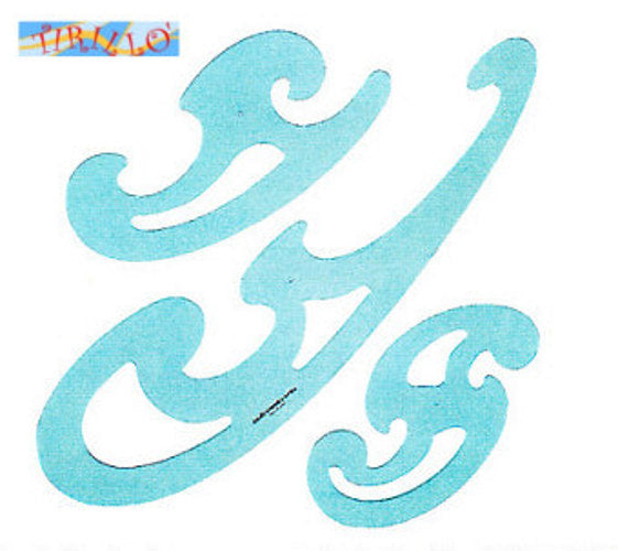 DISEGNO TECNICO CARTOLERIA - Set di 3 curvilinee 14, 17, 31 cm