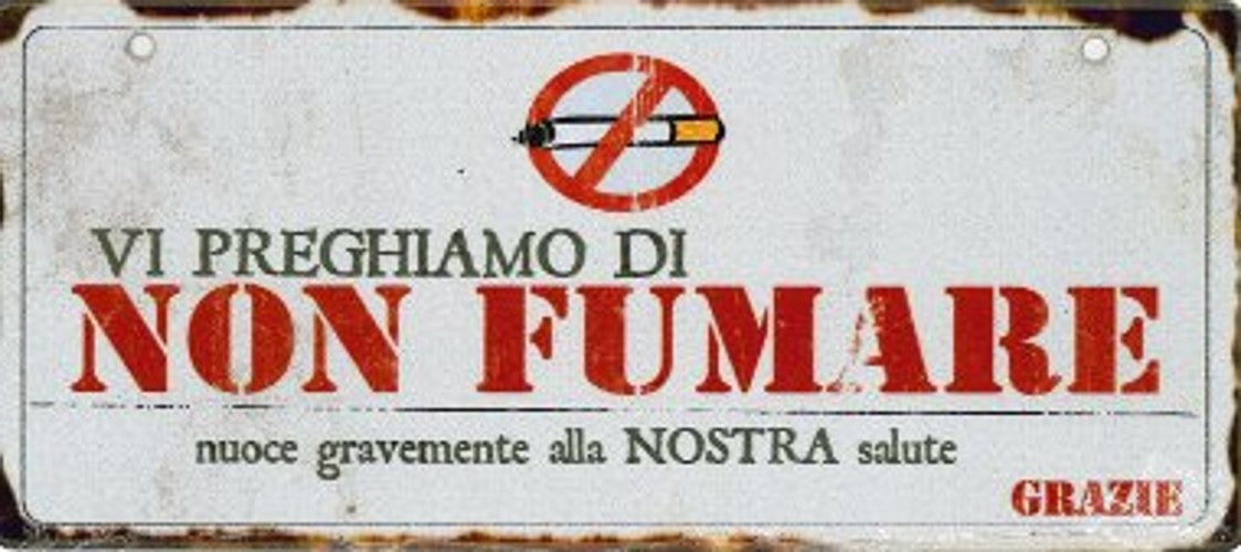 GADGETS - Targa decorativa in alluminio - Non fumare