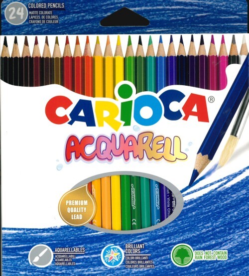 DISEGNO CARTOLERIA - Matite colorate acquarellabili Carioca 24 colori