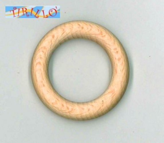 BIGIOTTERIA LEGNO - 10 anelli in legno - 55 mm