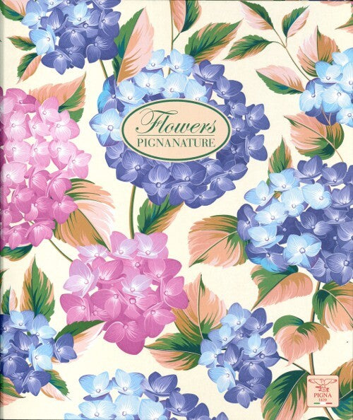 CARTOLERIA UFFICIO 1 quaderno ad anelli Pigna Flowers A4 - Ortensie