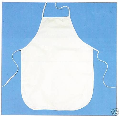 TESSUTI - grembiule cotone 100% ecrù