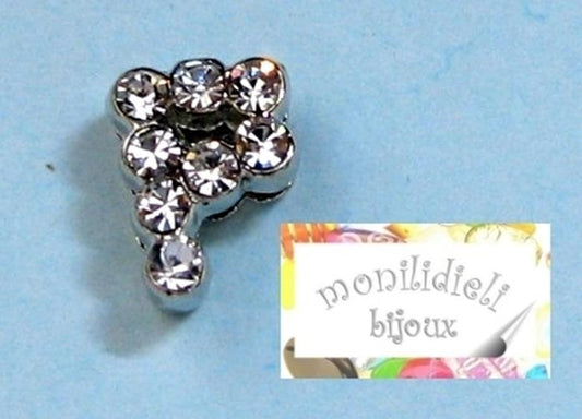 BIGIOTTERIA PERLINE - iniziale - lettera P con strass - 4 pz