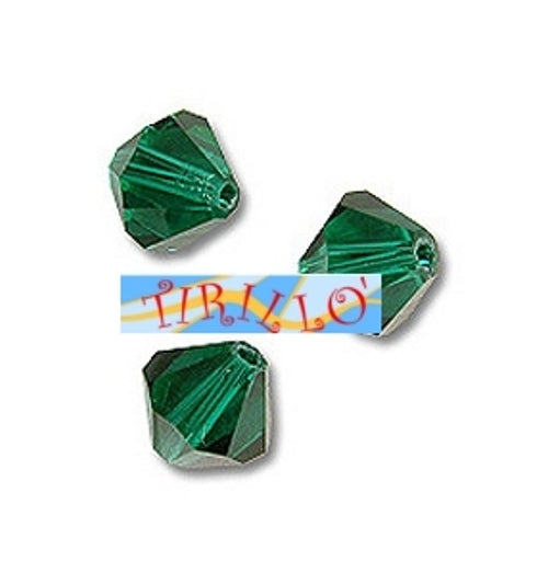 SWAROVSKI ® - 50 bicono 4mm art. 5301 - emerald (205)