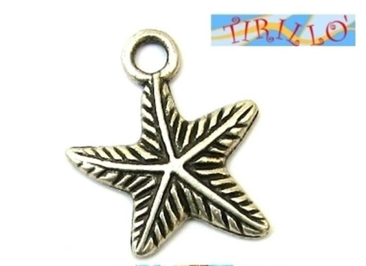 BIGIOTTERIA PERLINE - 4 charms ciondoli pendenti Stella marina