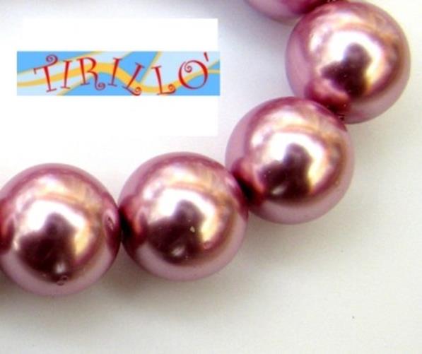 BIGIOTTERIA PERLINE - 60 perle vetro 8mm- rosa antico