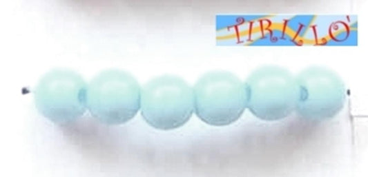 BIGIOTTERIA PERLINE-50 palline plastica 4 mm-Celeste ch