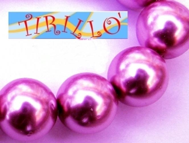BIGIOTTERIA PERLINE - 60 perle vetro 8mm- ametista