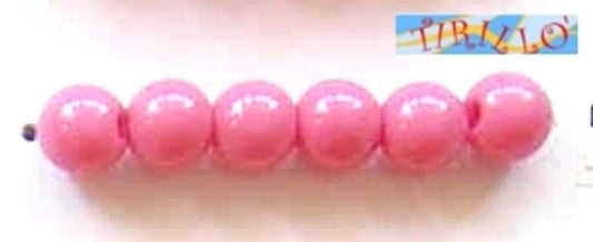 BIGIOTTERIA PERLINE-50 palline di plastica 4 mm-Fuchsia
