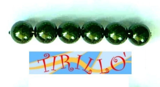 BIGIOTTERIA PERLINE - 150 perle di vetro 6mm verde sc