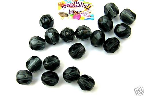 BIGIOTTERIA PERLINE- 20 mezzi cristalli 6mm - montana