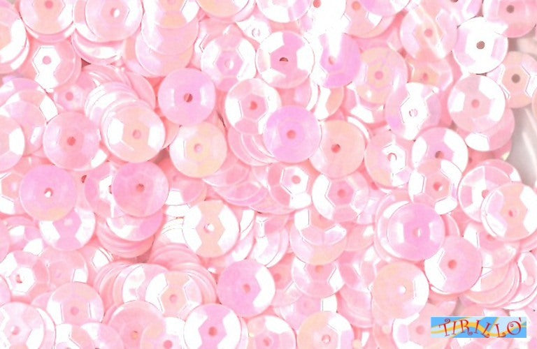 DECORAZIONE - 500 paillettes concave 6 mm - rosa AB