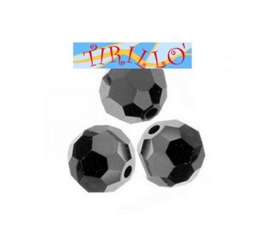 SWAROVSKI ® - 10 palline sfaccettate 8mm - Jet (280)