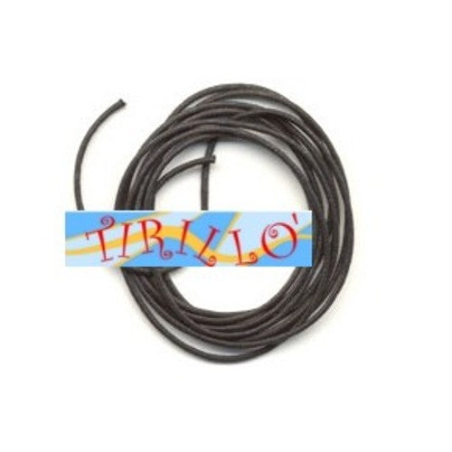 BIGIOTTERIA PERLINE - 20 metri di filo cerato nero - 1 mm