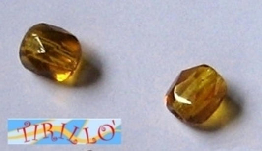 BIGIOTTERIA PERLINE -20 mezzi cristalli 6 mm Topaz