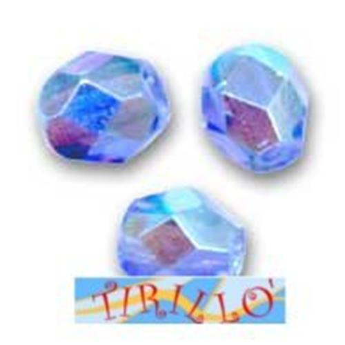 BIGIOTTERIA PERLINE- 20 mezzi cristalli 6mm - azzurro AB