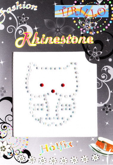 Applicazione in strass Hot Fix - Gufo 2 pezzi