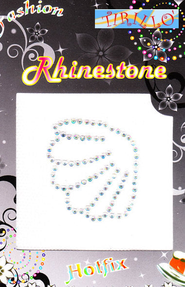 Applicazione in strass Hot Fix 2 pezzi - Conchiglia