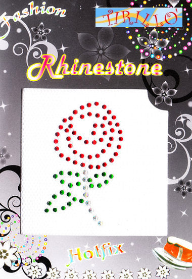 Applicazione in strass Hot Fix 2 pezzi - Rosa