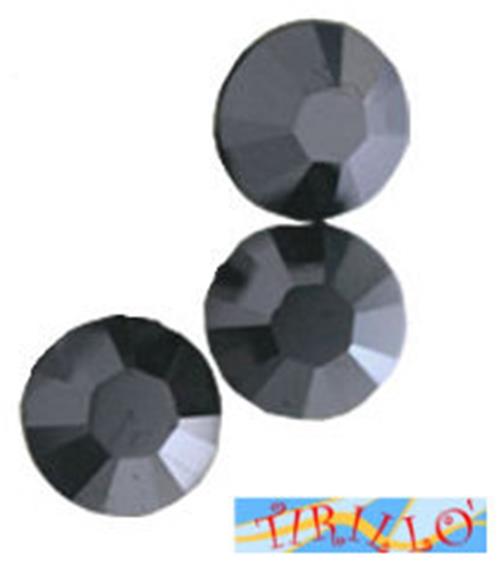 100 STRASS PRECIOSA HOT FIX 4MM - JET HEMATITE