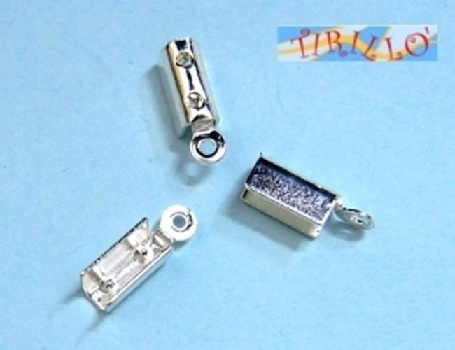 BIGIOTTERIA PERLINE - 30 capocorda 1,5mm-argento chiaro