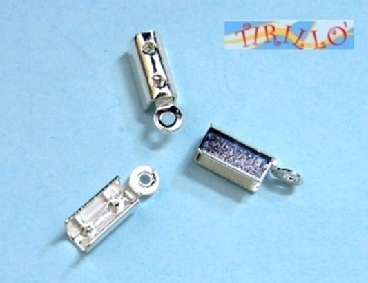 BIGIOTTERIA PERLINE - 30 capocorda 1,5mm-argento chiaro