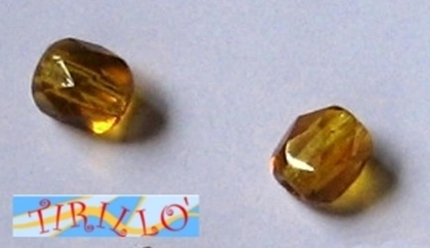 BIGIOTTERIA PERLINE -20 mezzi cristalli 4 mm - Topaz