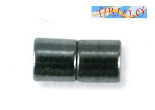 BIGIOTTERIA PERLINE - 2 chiusure magnetiche a calamita 9x5 mm - argento acciaio