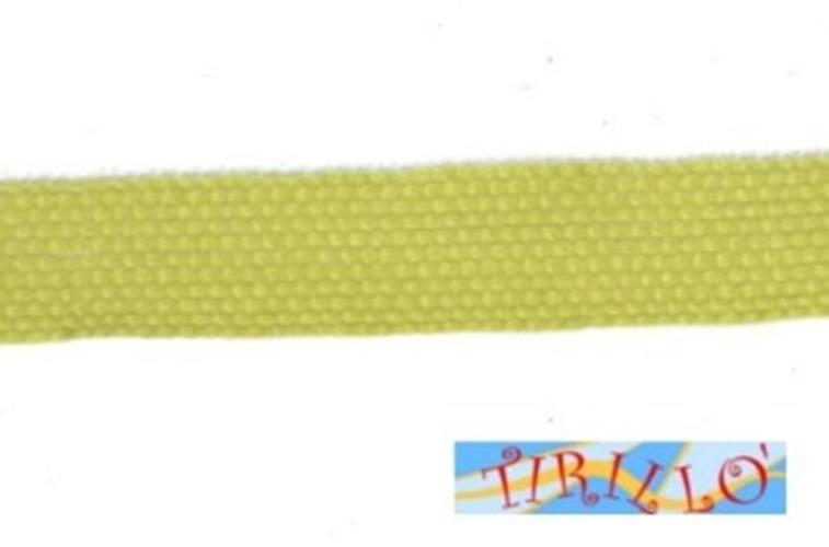 MERCERIA - 5 metri nastro misto lino con coulisse 10 millimetri - Verde chiaro
