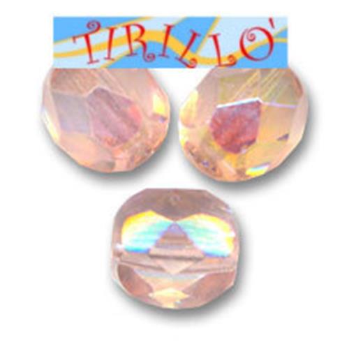 BIGIOTTERIA PERLINE- 20 mezzi cristalli 6mm - rosa AB