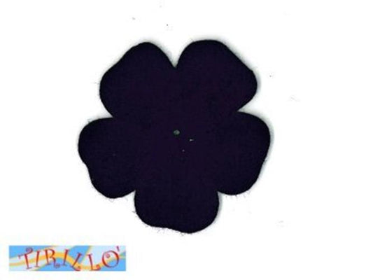 CUCITO CREATIVO - 2 fiori di feltro "classic" 5 cm - Nero