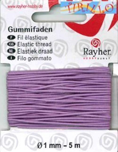 BIGIOTTERIA PERLINE - 5 m elastico 1 mm - Lilla